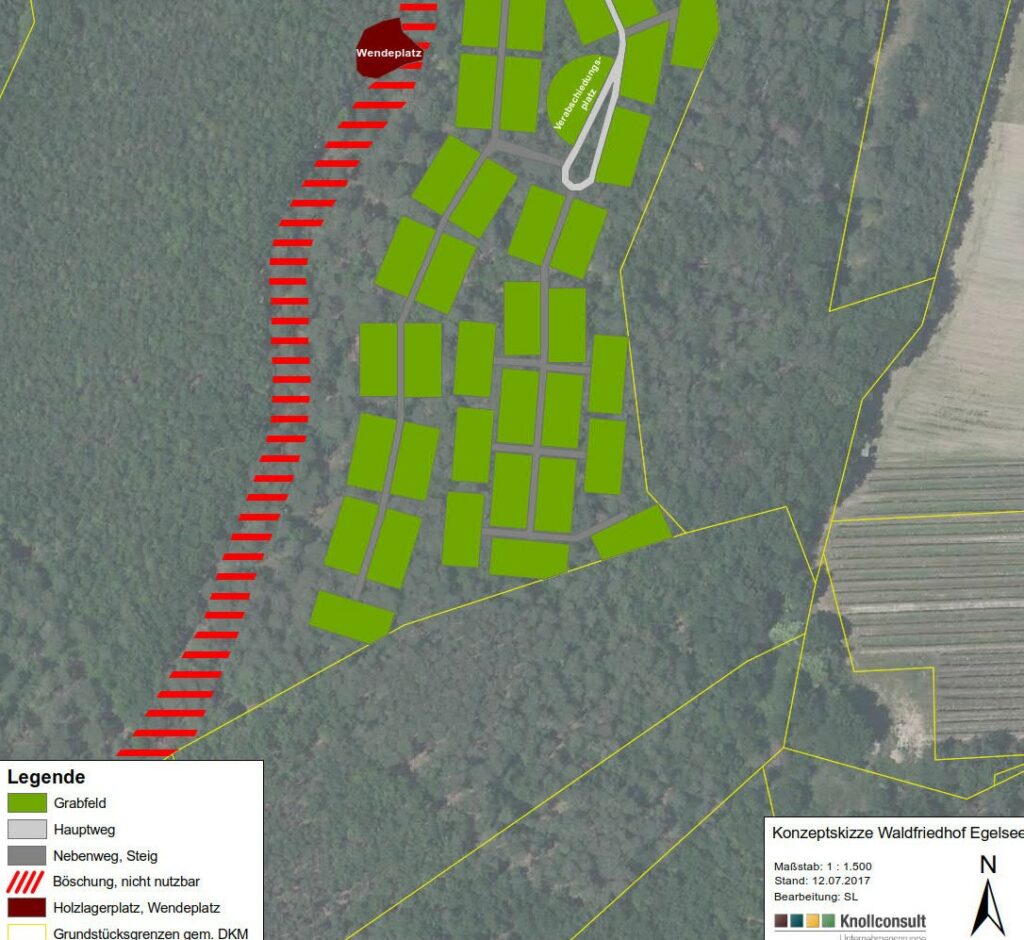 Konzeptentwurf Egelsee Waldfriedhof