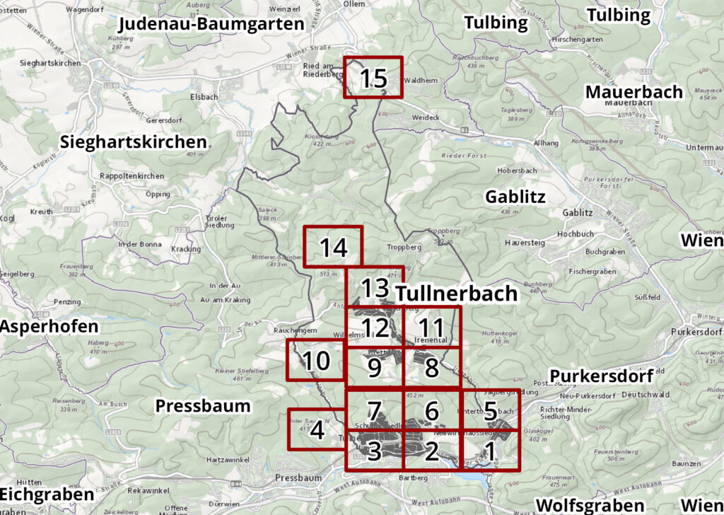 Blattschnitt Bebauungsplan