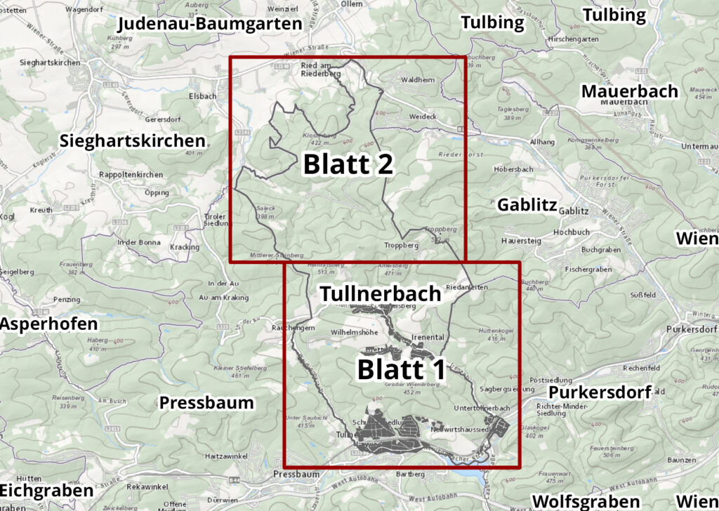 Blattschnitt Flächenwidmungsplan