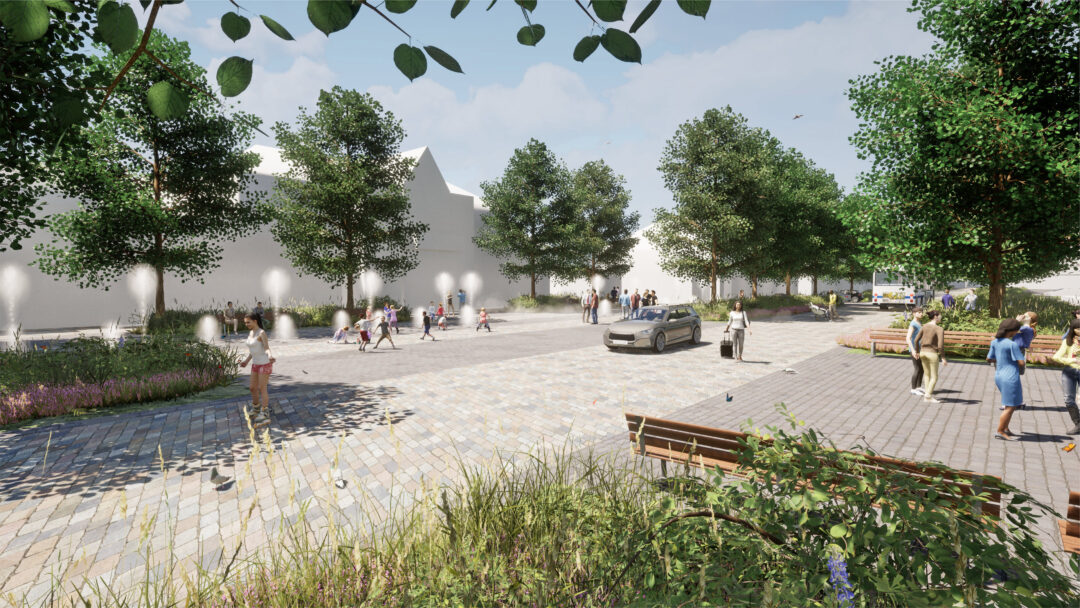 Oberwart im Fluss – Wettbewerb Freiraumplanung Stadtzentrum Oberwart (2. Preis)
